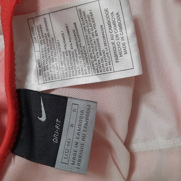 Nike Dri-fit Crossback Large Pink Athletic Tank Top - Picture 5 of 5